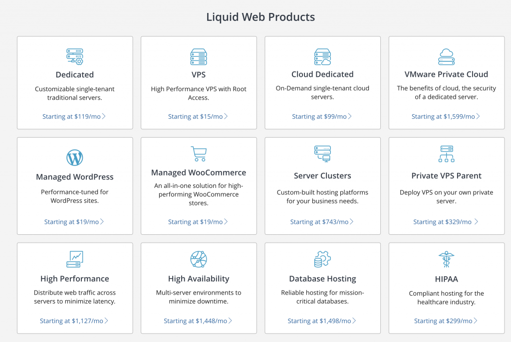 Liquid Web Products