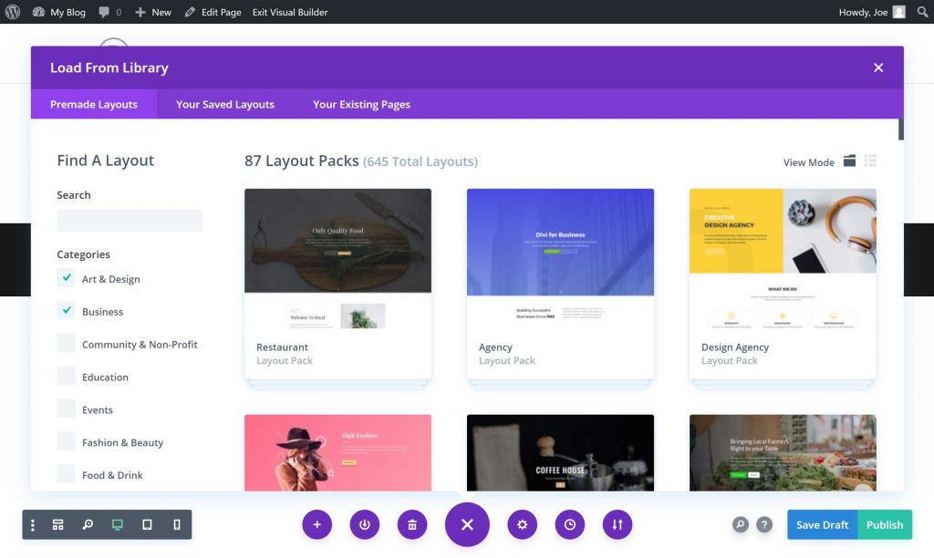 Elegant-Themes-Layout-Library