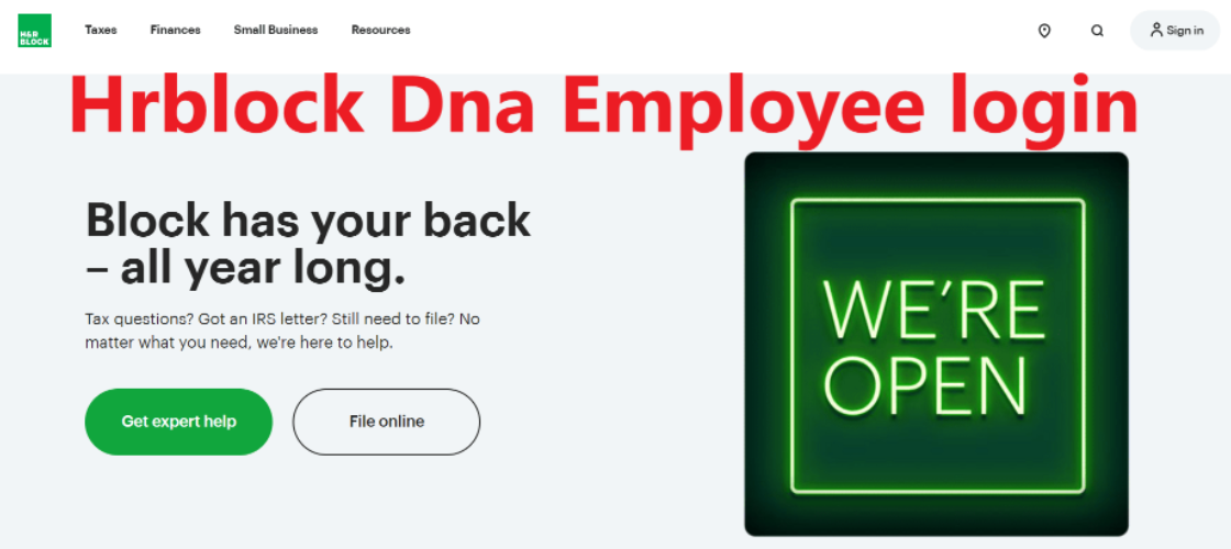 DNA HRBlock Portal H&R Block Employee Login